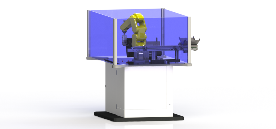 Chamfer machine for the internal or external de-burr of end coils of cylindrical compression springs